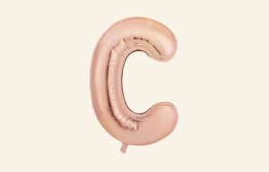Rose Gold Letter C Balloon