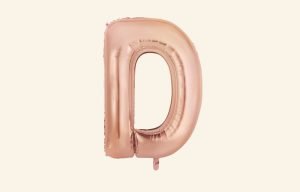 Rose Gold Letter D Balloon