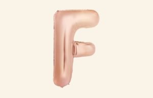 Rose Gold Letter F Balloon