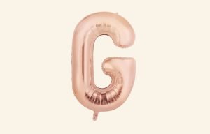 Rose Gold Letter G Balloon