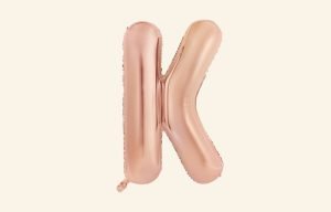 Rose Gold Letter K Balloon