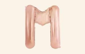 Rose Gold Letter M Balloon