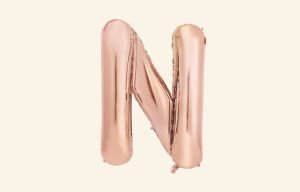 Rose Gold Letter N Balloon