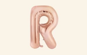 Rose Gold Letter R Balloon