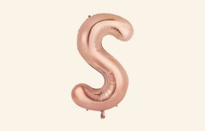 Rose Gold Letter S Balloon