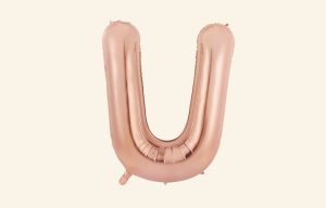 Rose Gold Letter U Balloon