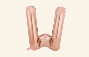 Rose Gold Letter W Balloon