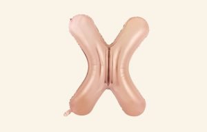Rose Gold Letter X Balloon