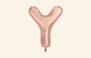 Rose Gold Letter Y Balloon
