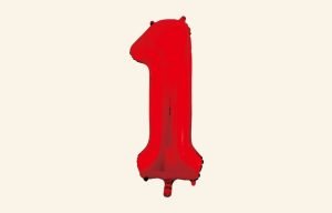 Red Number 1 Balloon