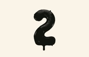 Black Number 2 Balloon