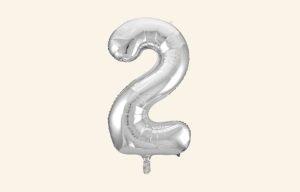 Silver Number 2 Balloon