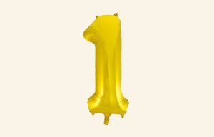Gold Number 1 Balloon