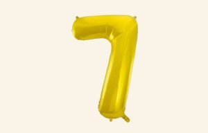 Gold Number 7 Balloon