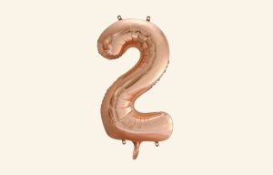Rose Gold Number 2 Balloon
