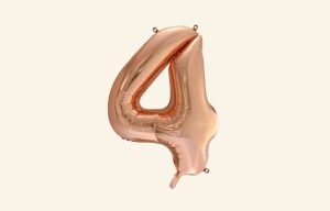Rose Gold Number 4 Balloon