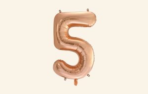 Rose Gold Number 5 Balloon