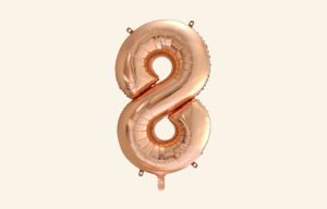 Rose Gold Number 8 Balloon