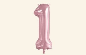 Pink Number 1 Balloon