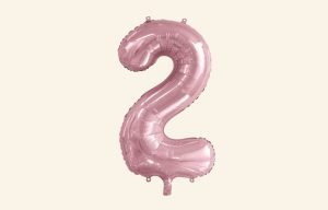 Pink Number 2 Balloon