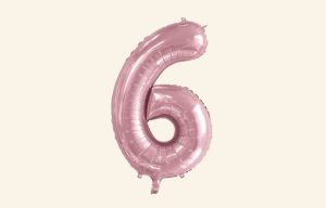 Pink Number 6 Balloon