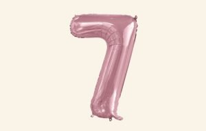 Pink Number 7 Balloon