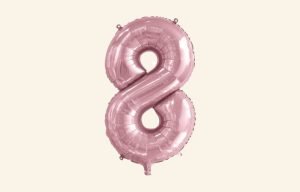 Pink Number 8 Balloon