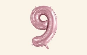 Pink Number 9 Balloon