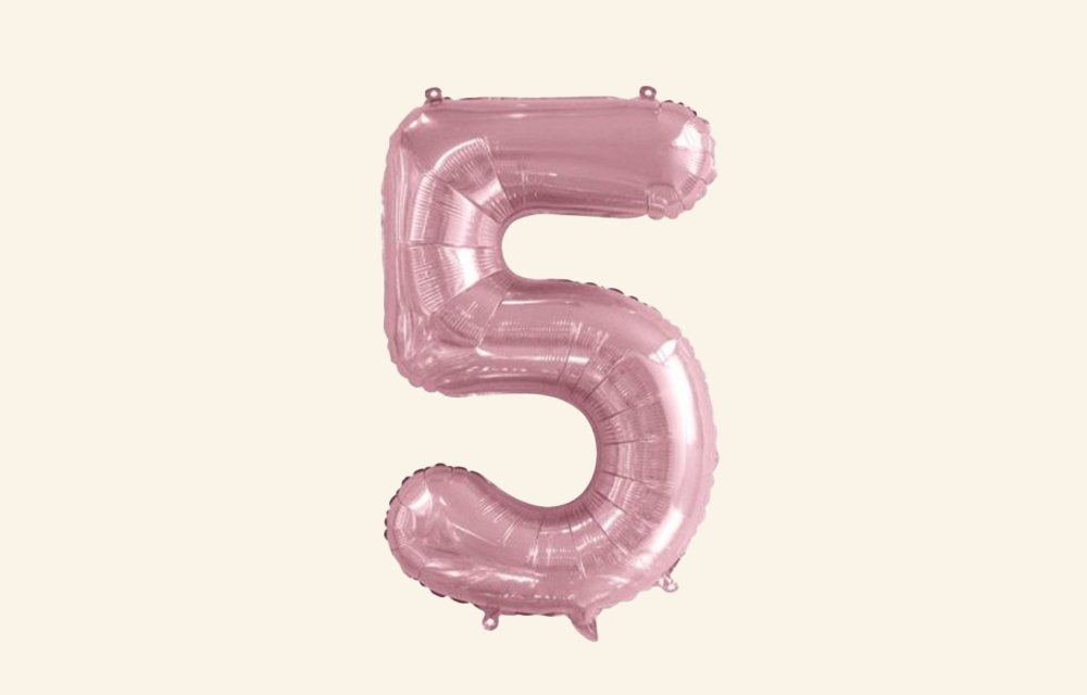 Pink Number 5 Balloon - Queenparty