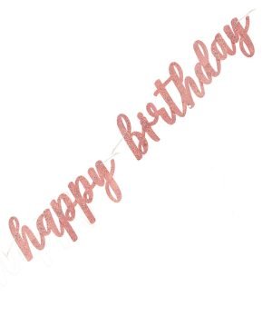 Rose Gold Birthday Banner