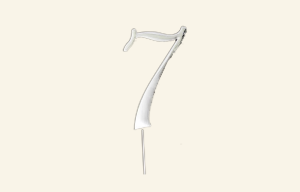 Silver Number 7 Cake Topper