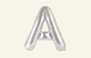 Silver Letter A Balloon