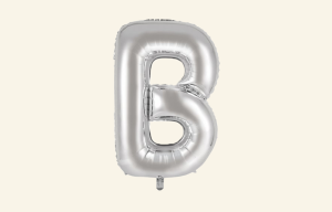 Silver Letter B Balloon