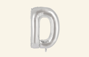 Silver Letter D Balloon
