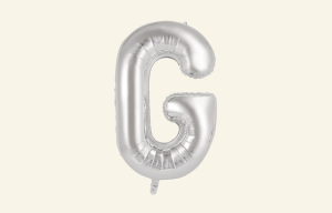 Silver Letter G Balloon