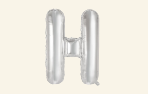 Silver Letter H Balloon