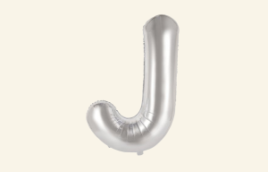 Silver Letter J Balloon