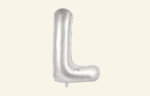 Silver Letter L Balloon