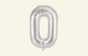 Silver Letter O Balloon