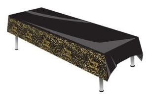 Sparkling Gold Birthday Tablecover