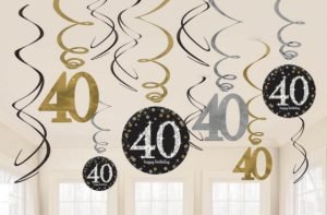 40th Swirl Decorations