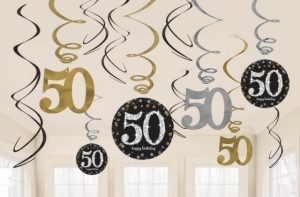 50th Swirl Decorations