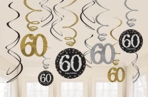 60th Swirl Decorations
