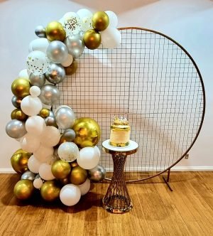 Gold Mesh Backdrop Hire Sydney