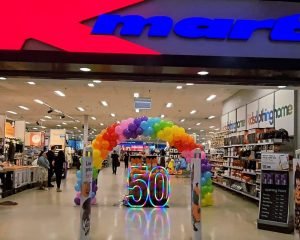 Kmart balloon arch Sydney entrance
