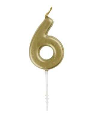 Gold Pick Candle 6