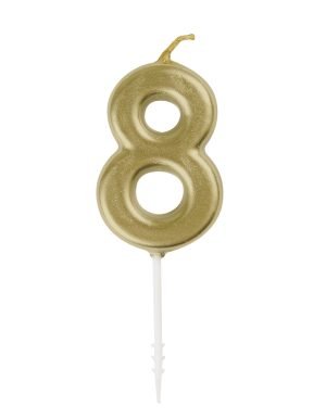 Gold Pick Candle 8
