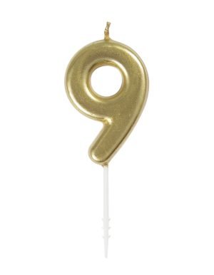 Gold Pick Candle 9
