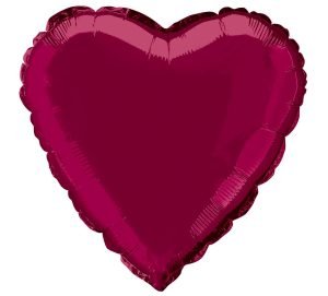 Burgundy Heart Balloon