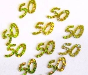 Gold 50 Confetti